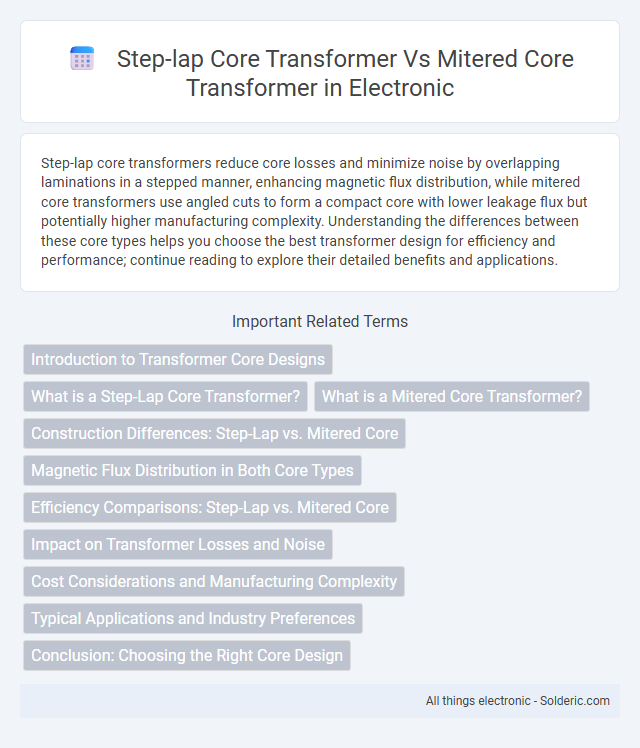 Mitered Core Transformer vs Step-Lap Core Transformer - What is the difference?