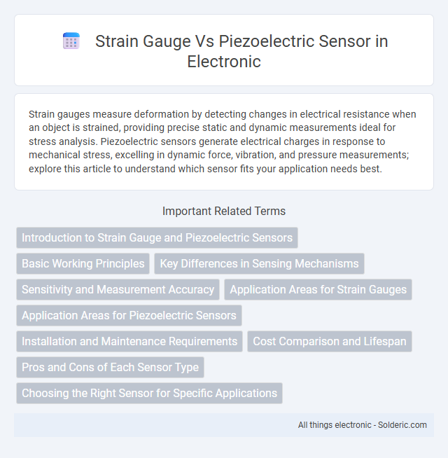 Piezoelectric Sensor vs Strain Gauge - What is the difference?