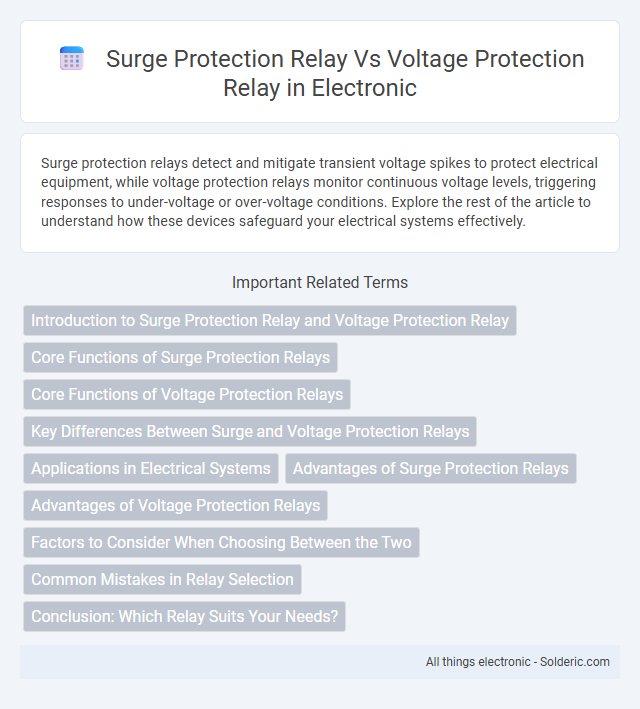 Surge protection relay vs voltage protection relay
Alphabetically sorted title:
Surge protection relay vs voltage protection relay - What is the diffe