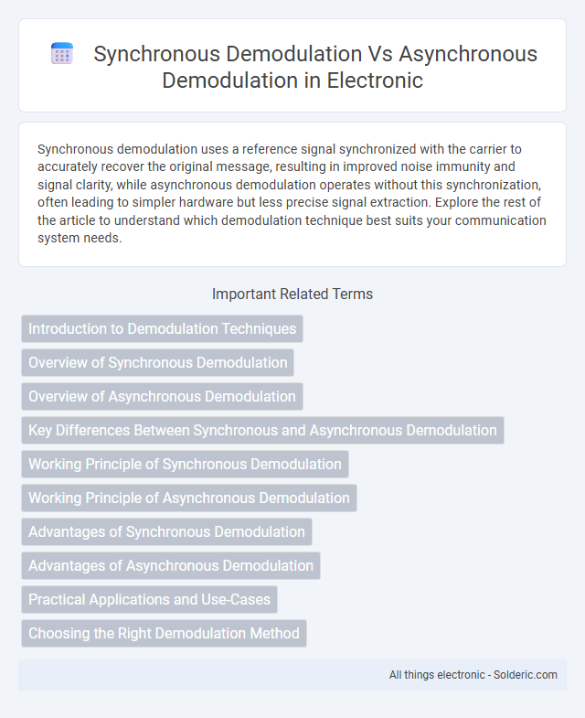Asynchronous Demodulation vs Synchronous Demodulation - What is the difference?