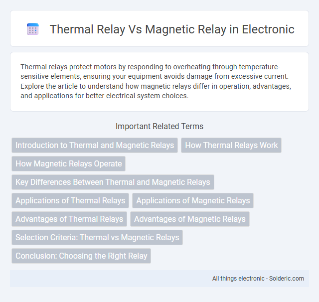 Magnetic Relay vs Thermal Relay - What is the difference?