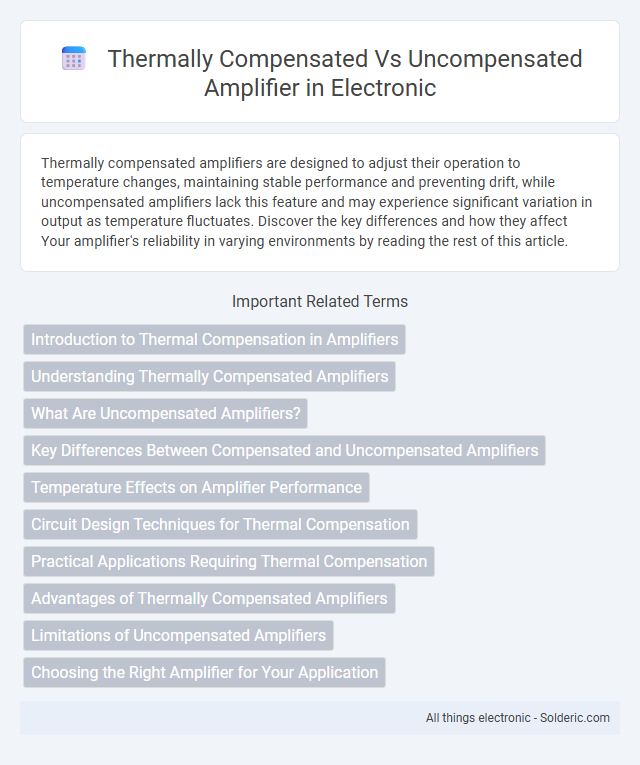 Thermally Compensated vs Uncompensated Amplifier - What is the difference?