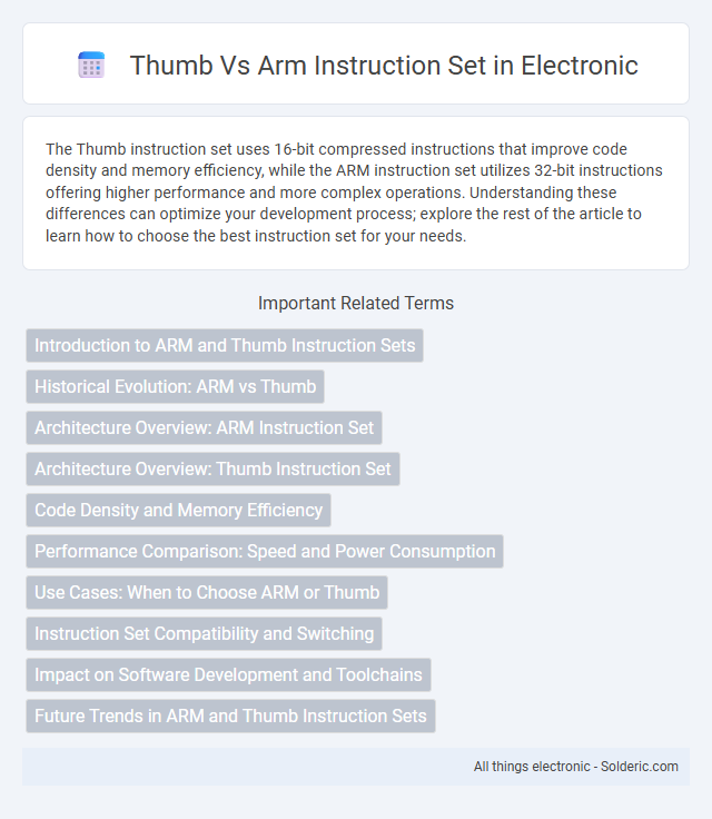 ARM vs Thumb Instruction Set - What is the difference?