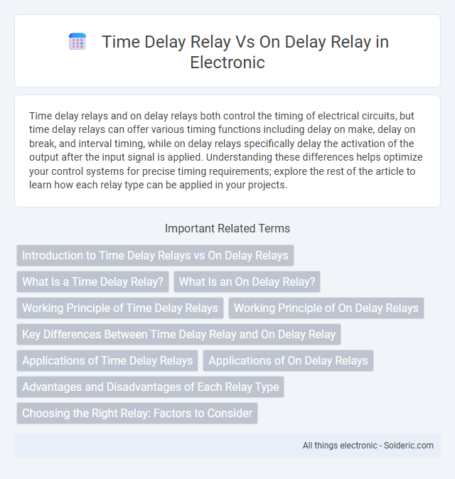 On Delay Relay vs Time Delay Relay - What is the difference?