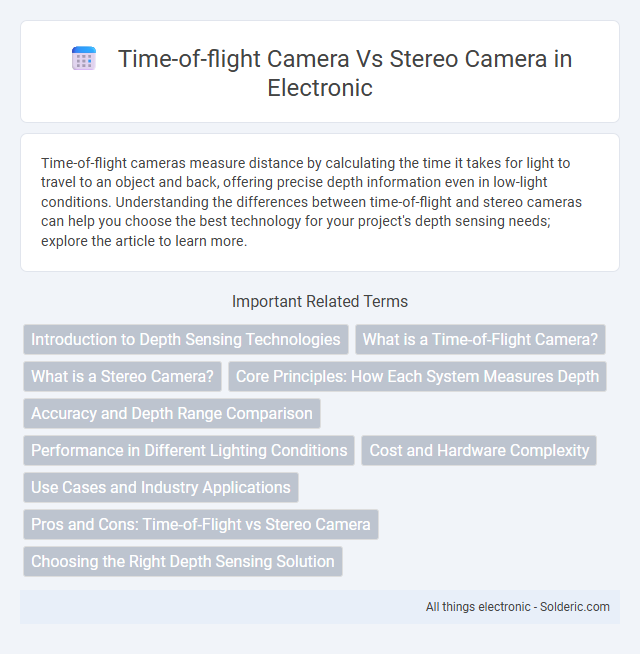 Stereo camera vs Time-of-flight camera - What is the difference?