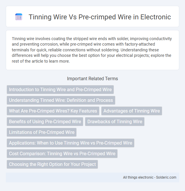Pre-crimped wire vs tinning wire - What is the difference?