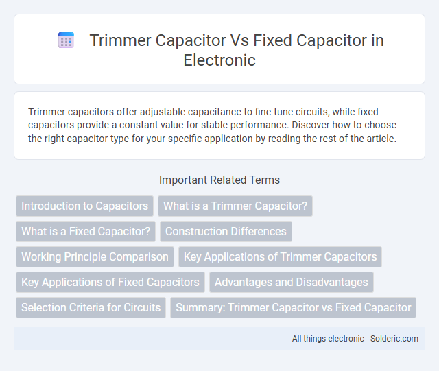 Fixed Capacitor vs Trimmer Capacitor - What is the difference?
