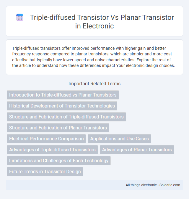 Planar transistor vs Triple-diffused transistor - What is the difference?