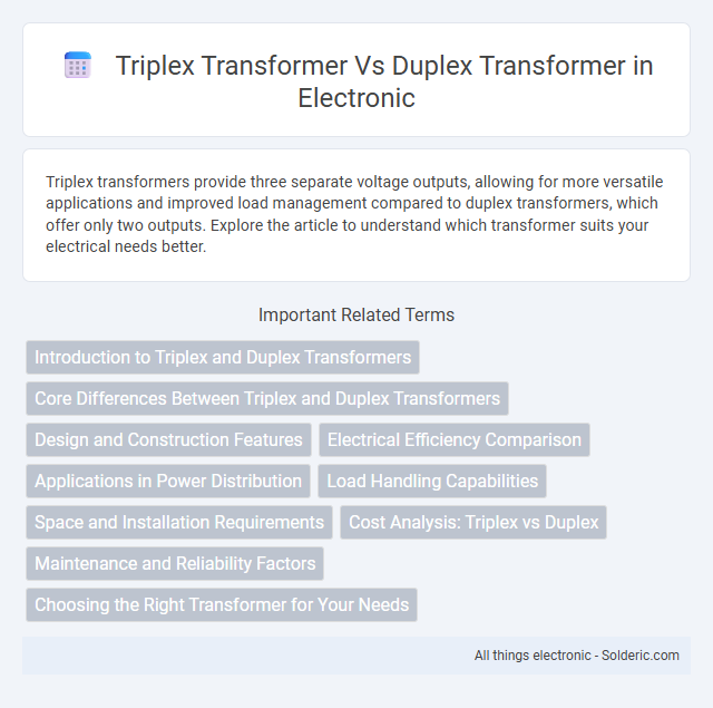 Duplex Transformer vs Triplex Transformer - What is the difference?