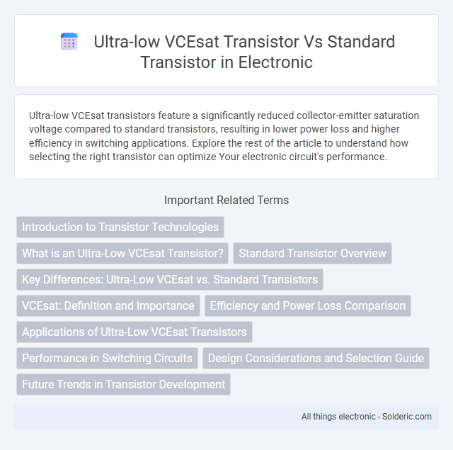 Standard transistor vs Ultra-low VCEsat transistor - What is the difference?