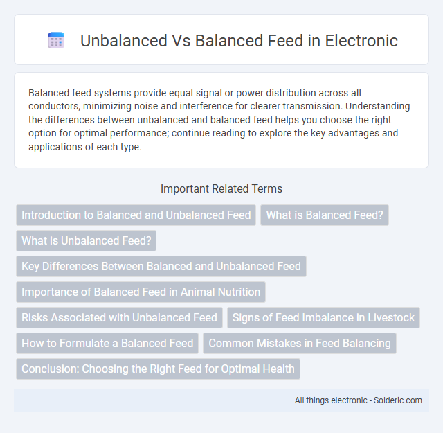 Balanced vs Unbalanced Feed - What is the difference?