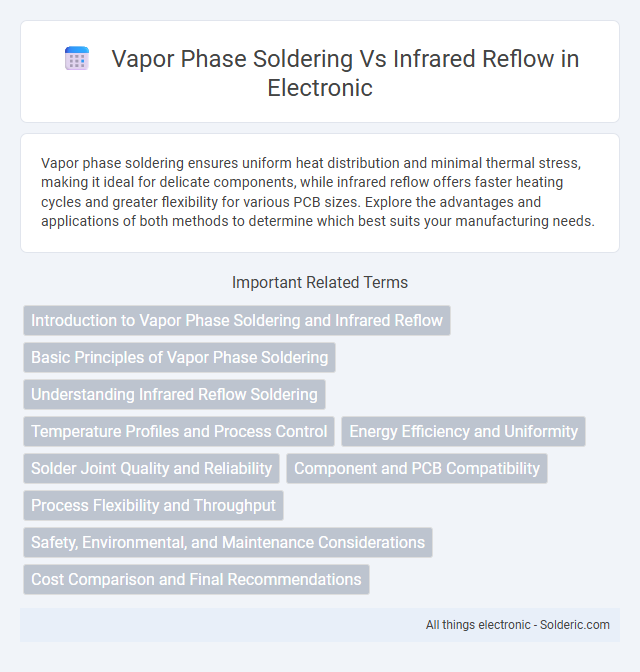 Infrared reflow vs vapor phase soldering - What is the difference?