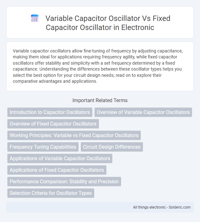 Fixed Capacitor Oscillator vs Variable Capacitor Oscillator - What is the difference?