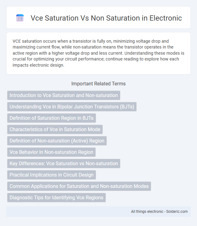 Non Saturation vs VCE Saturation - What is the difference?