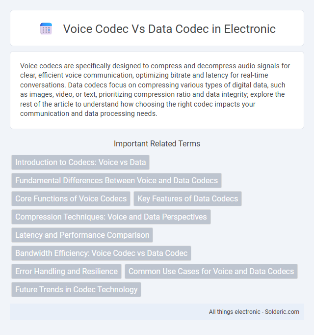 Data codec vs Voice codec - What is the difference?