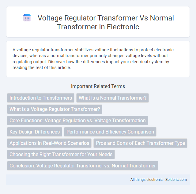 Normal Transformer vs Voltage Regulator Transformer - What is the difference?