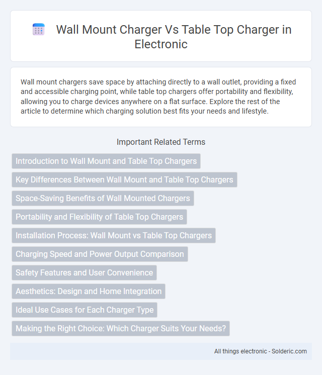 Table top charger vs Wall mount charger - What is the difference?