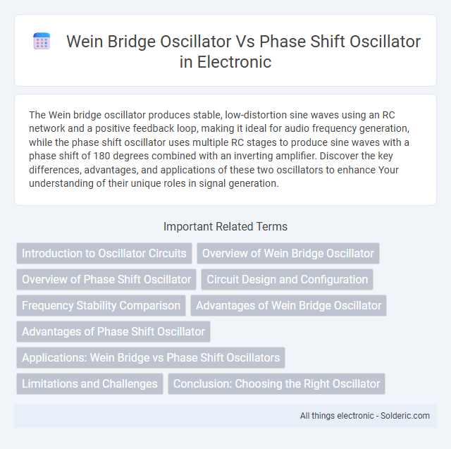 Phase Shift Oscillator vs Wein Bridge Oscillator - What is the difference?