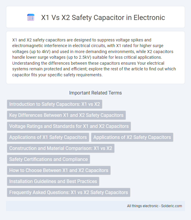 Safety Capacitor: X1 vs X2 - What is the difference?