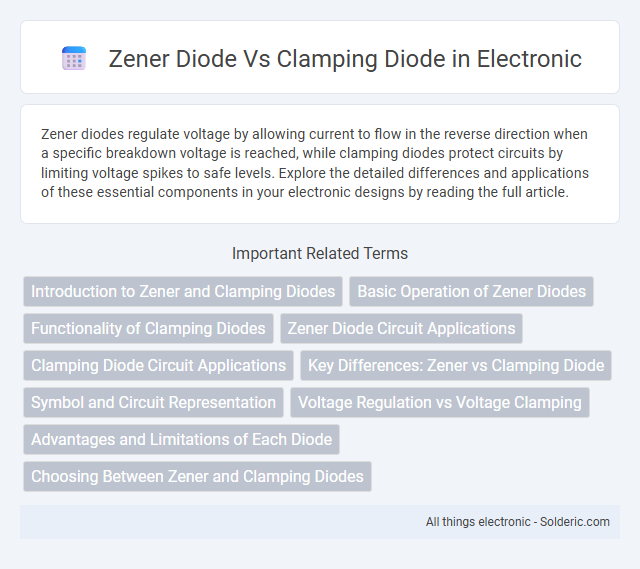 Clamping diode vs Zener diode - What is the difference?