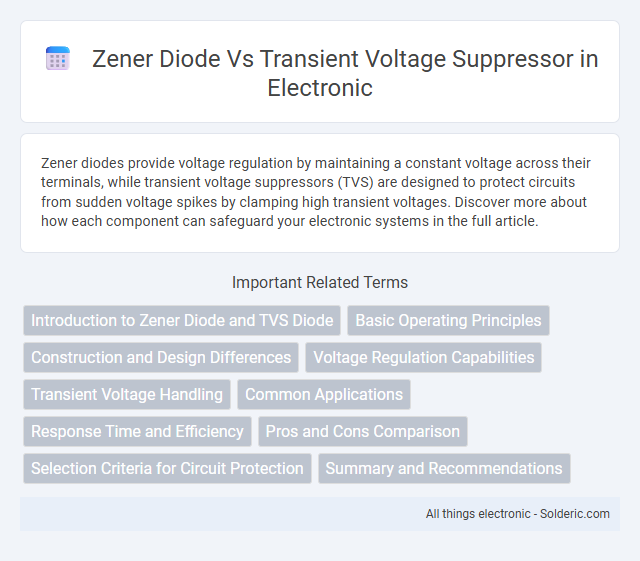 Transient Voltage Suppressor vs Zener Diode - What is the difference?