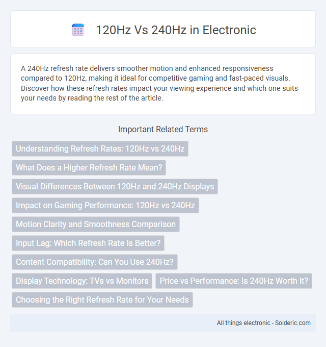 120Hz vs 240Hz - What is the difference?