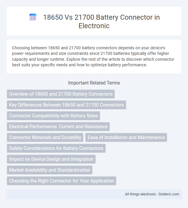 18650 vs 21700 Battery Connector - What is the difference?