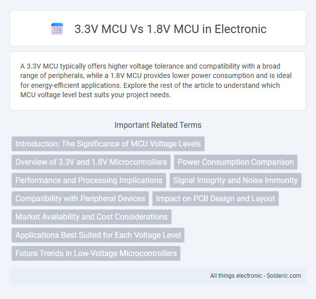 1.8V MCU vs 3.3V MCU - What is the difference?