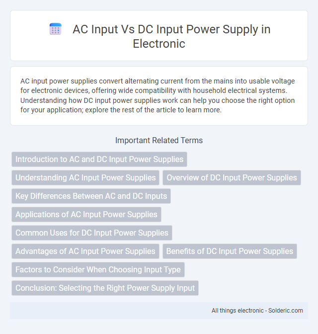 AC Input vs DC Input Power Supply - What is the difference?