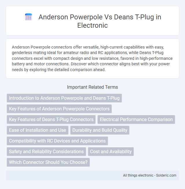Anderson Powerpole vs Deans T-Plug - What is the difference?