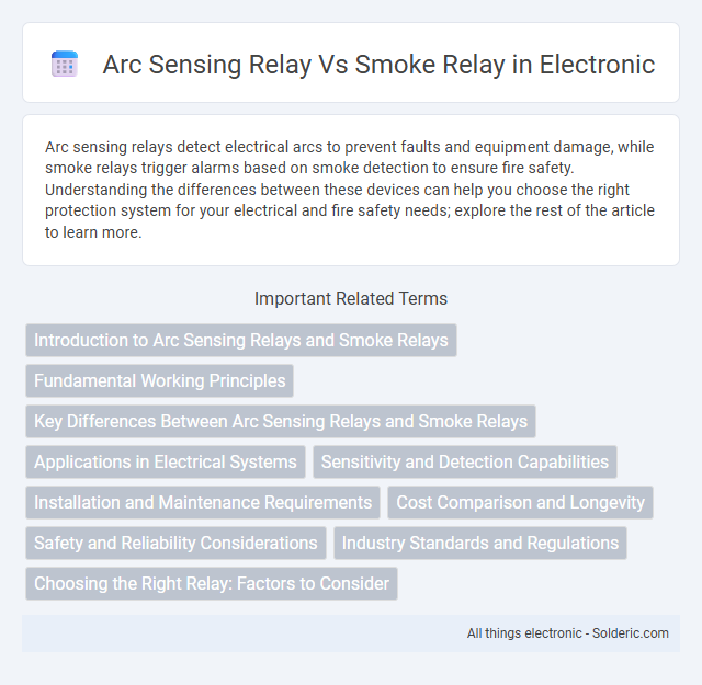 Arc Sensing Relay vs Smoke Relay - What is the difference?