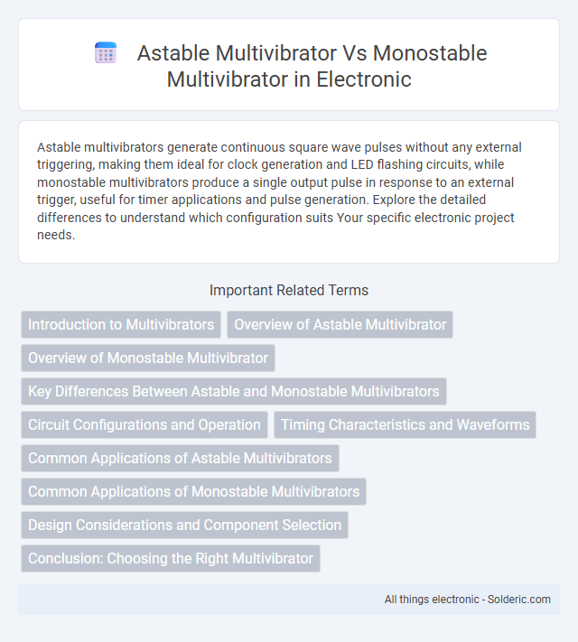 Astable Multivibrator vs Monostable Multivibrator - What is the difference?