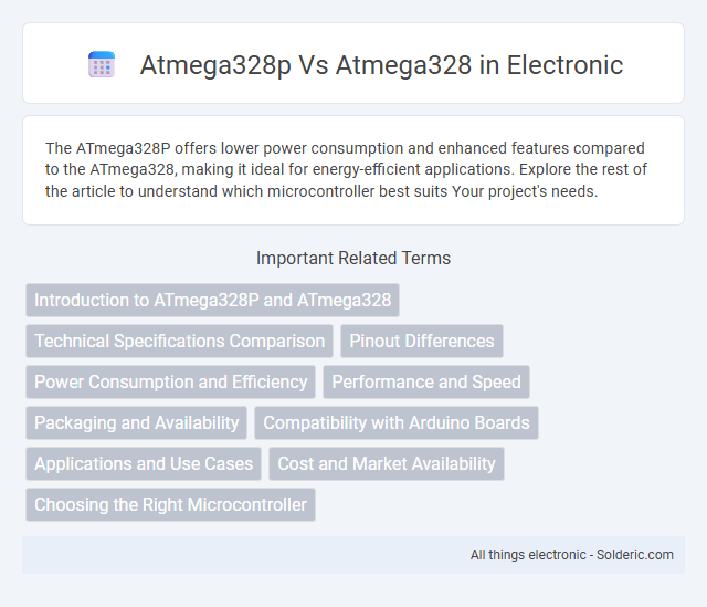 ATmega328 vs ATmega328P - What is the difference?