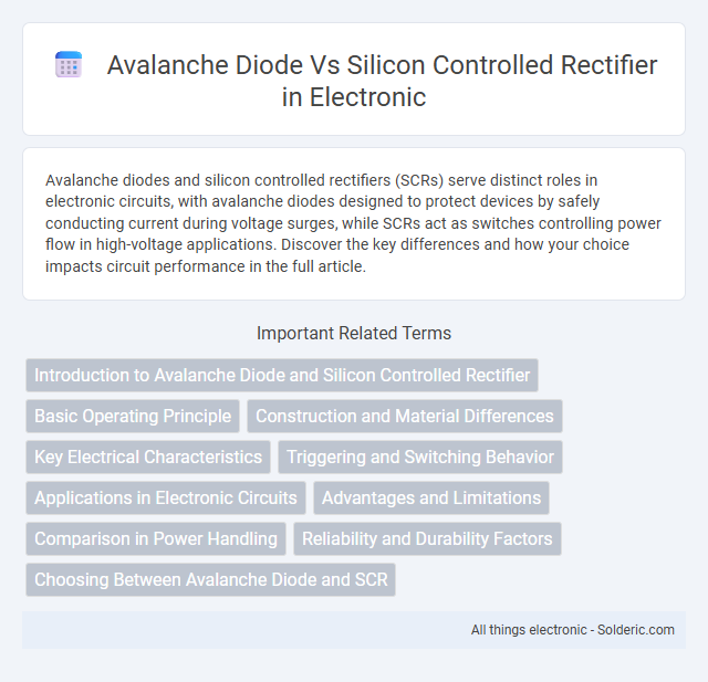 Silicon Controlled Rectifier vs Avalanche Diode - What is the difference?