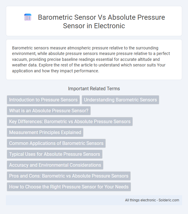 Absolute pressure sensor vs barometric sensor - What is the difference?