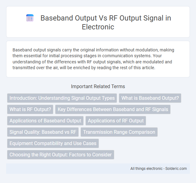 Baseband output vs RF output signal - What is the difference?