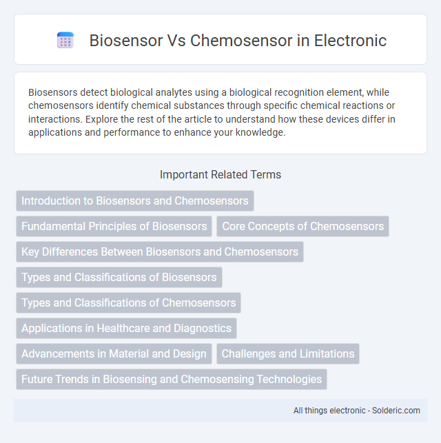 Biosensor vs Chemosensor - What is the difference?