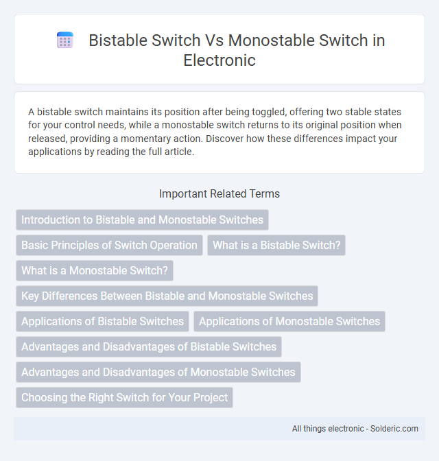 Bistable Switch vs Monostable Switch - What is the difference?