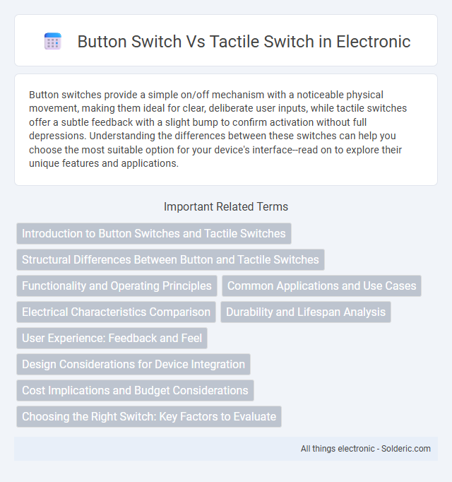 Tactile switch vs Button switch - What is the difference?