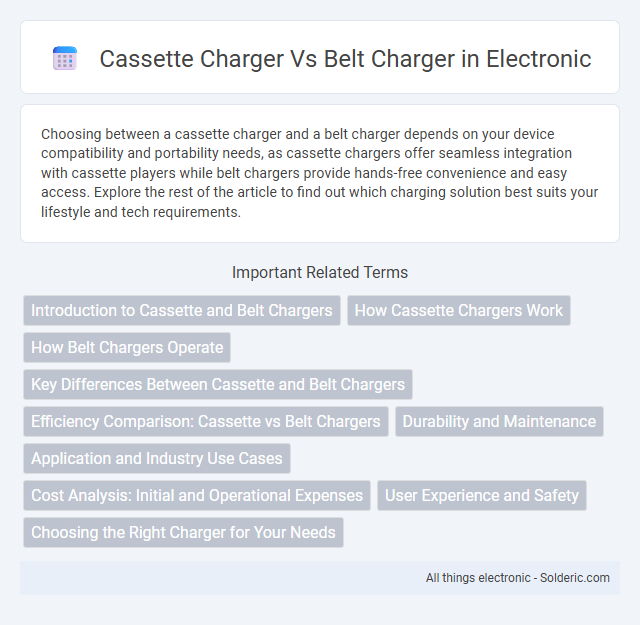 Belt charger vs Cassette charger - What is the difference?