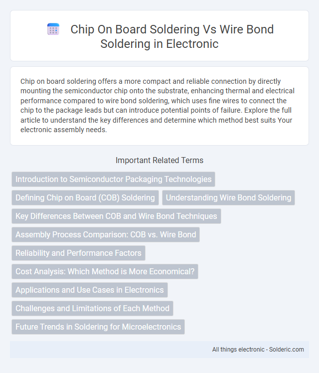 Chip on Board Soldering vs Wire Bond Soldering - What is the difference?