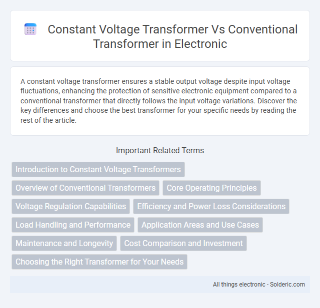 Conventional Transformer vs Constant Voltage Transformer - What is the difference?