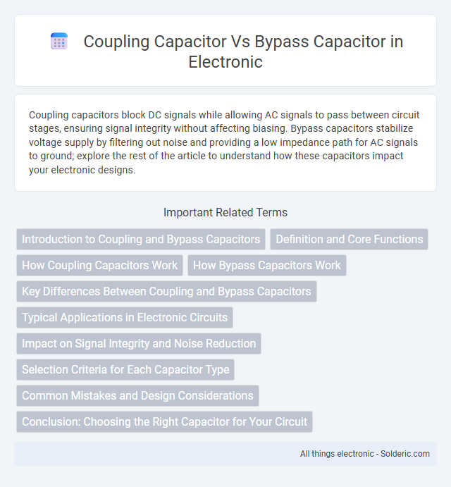 Bypass Capacitor vs Coupling Capacitor - What is the difference?