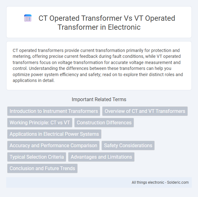 CT Operated Transformer vs VT Operated Transformer - What is the difference?