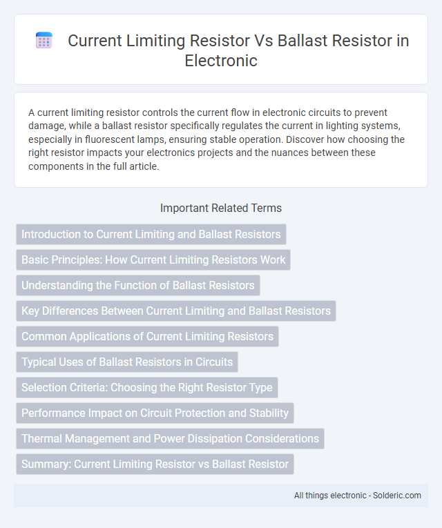 Ballast resistor vs current limiting resistor - What is the difference?