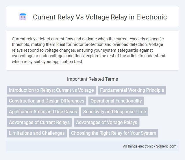 Current Relay vs Voltage Relay - What is the difference?