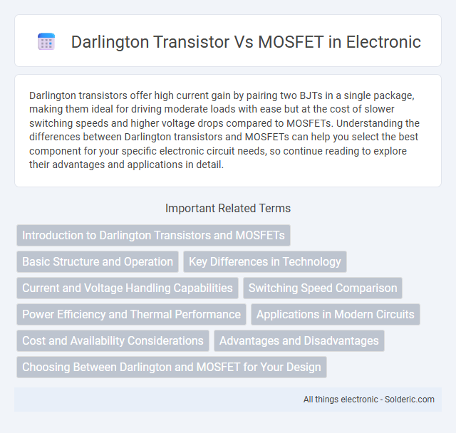 Darlington Transistor vs MOSFET - What is the difference?