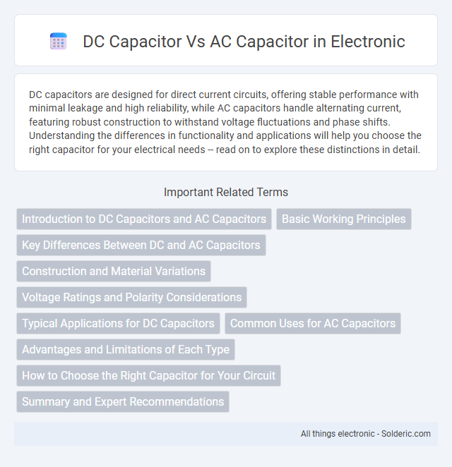 AC capacitor vs DC capacitor - What is the difference?