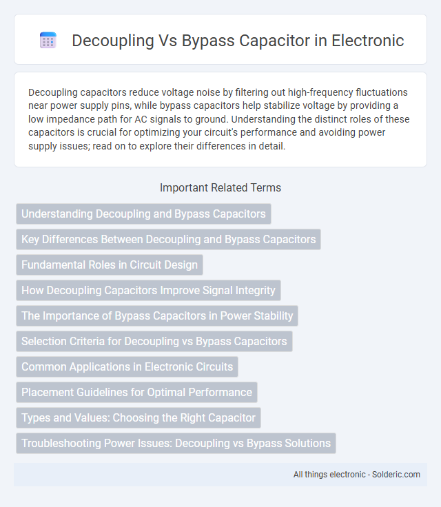 Bypass Capacitor vs Decoupling Capacitor - What is the difference?