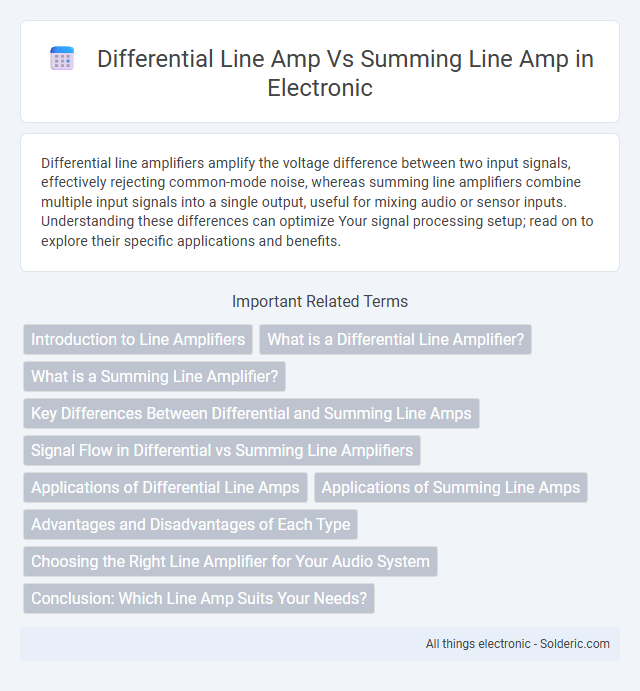 Differential Line Amp vs Summing Line Amp - What is the difference?